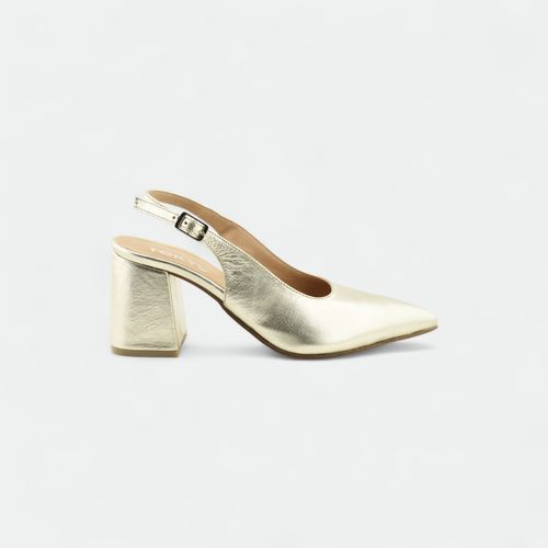 Zapato Tokyo Uxa con Taco - PLATINO