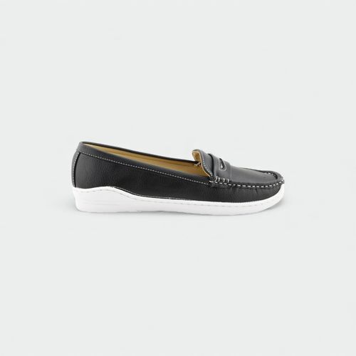 Mocasin Sira con vincha mujer LADY STORK - NEGRO