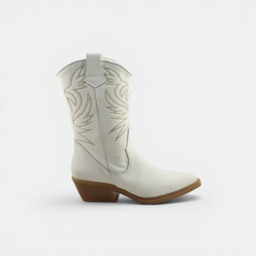 Bota texana mujer TOKYO - BLANCO FLOTER