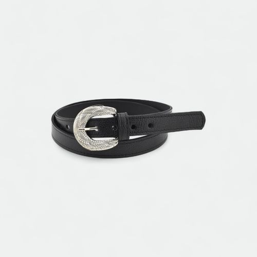 Cinto con hebilla 100cm mujer RANGO - NEGRO