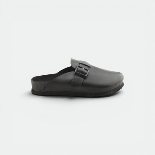 Zueco con hebilla mujer GREEN AND BLACK - NEGRO