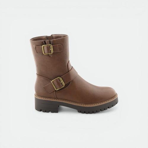 Bota caña media con hebilla urbano mujer TOKYO ST. - CHOCOLATE