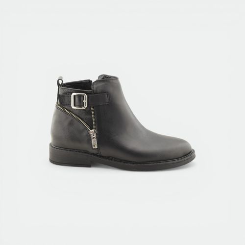 Bota con hebilla y taco bajo mujer TOKYO ST. - NEGRO