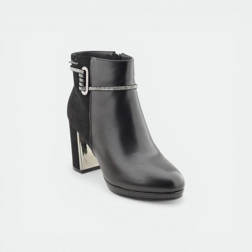 Bota con brillo y taco mujer FRAGOLA - NEGRO