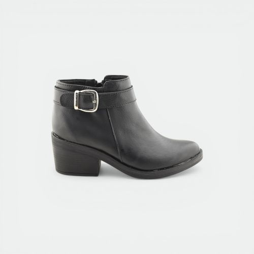 Bota con hebilla y taco mujer TOKYO - NEGRO