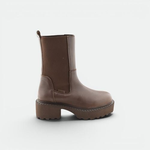Bota caña media con elastico mujer URBAN COW - CHOCOLATE
