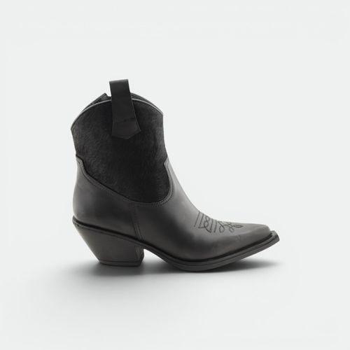 Bota Texana urbano mujer GREEN AND BLACK - NEGRO PELO