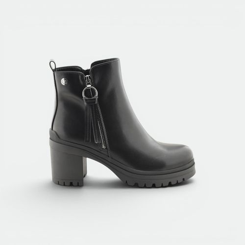 Bota con cierre urbano mujer GREEN AND BLACK - NEGRO