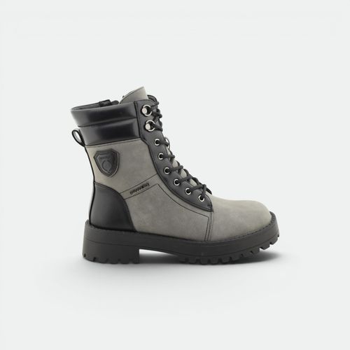 Borcego alto urbano mujer CHOCOLATE - GRIS