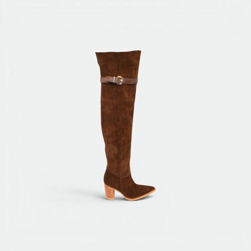 Bota caña media arruchada mujer TOKYO - CHOCOLATE GZA