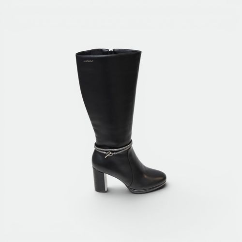 Bota caña alta con brillo mujer FRAGOLA - NEGRO