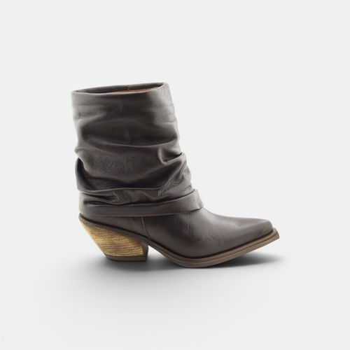 Bota texana mujer GREEN AND BLACK - CHOCOLATE