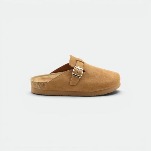 Zueco Birk Con Hebilla Mujer LADY STORK - CAMEL