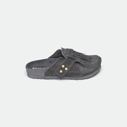 Zueco Birk Con Flecos Mujer TOKYO - NEGRO