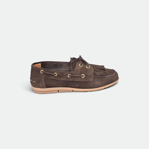 Zapato Mocasin Nautico con Flecos TOKYO - CHOCOLATE