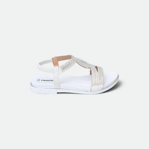 Sandalia Atenas con brillos FRAGOLA - BLANCO