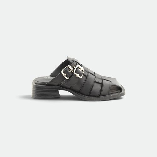 Zueco Mule Trenzado Mujer TOKYO ST. - NATURA NEGRO