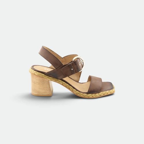Sandalia Dahis Taco de Madera Mujer TOKYO ST. - CHOCOLATE