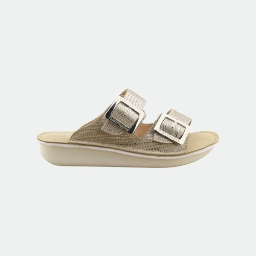 Zueco urbano con dos hebilla mujer Shane HUSH PUPPIES - NUDE IGUANA MET